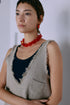 1099. rich linen fringe tank(予約商品)