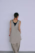 1099. rich linen fringe tank(予約商品)