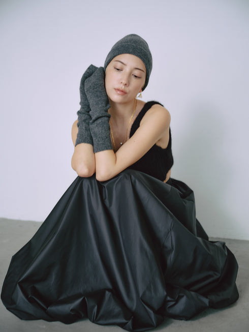 1217. light cashmere open-tip mittens(予約商品)