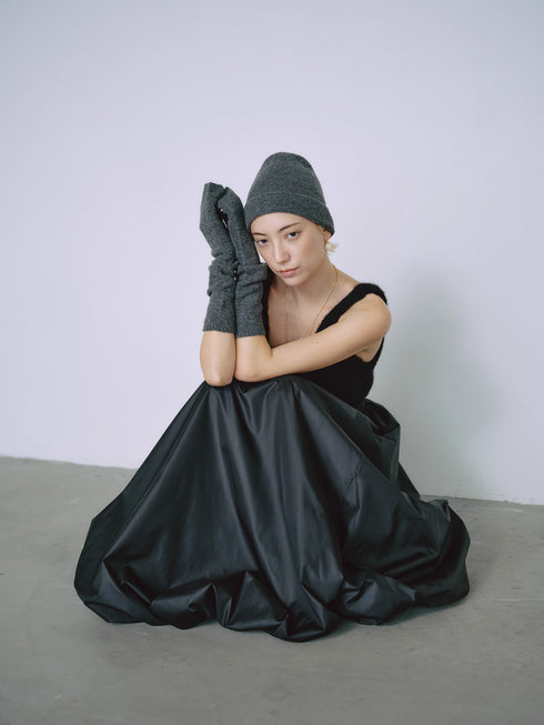 1217. light cashmere open-tip mittens(予約商品)