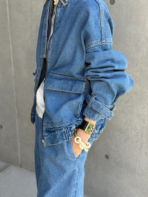 1204. belted denim jacket(予約商品)