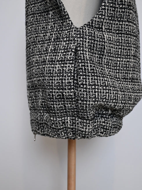 egg zip vest(wool tweed)