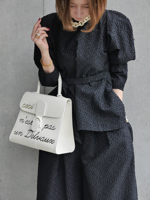 1224. jacquard form peplum top(先行予約)