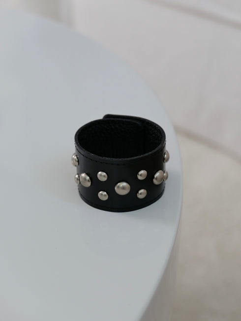 524. studs leather bangle