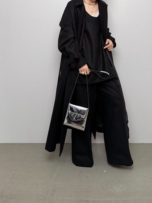 3piece - flannel wrap coat