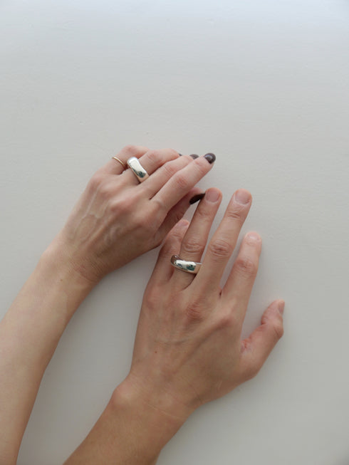 "NEW" middle ring 925 - one diamond(オーダー品)