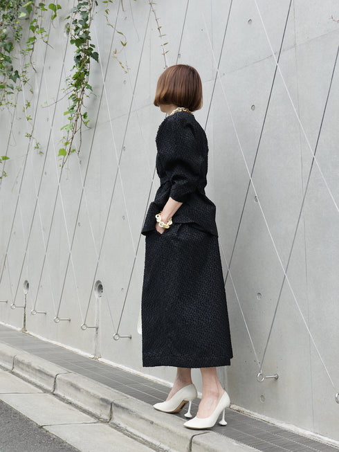 1224. jacquard form peplum top(先行予約)