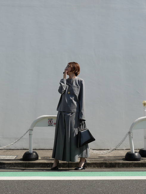 wrap pleats skirt(予約商品)