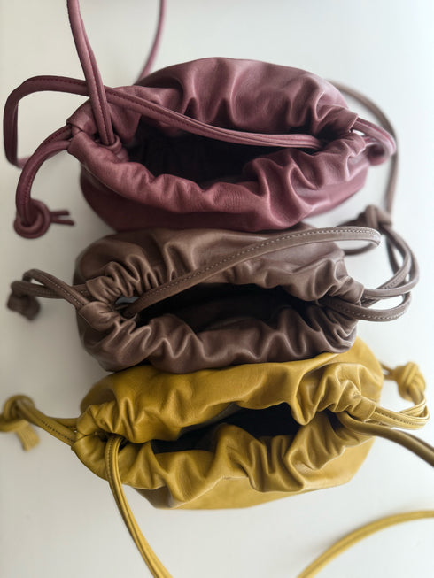 lamb leather shoulder bag