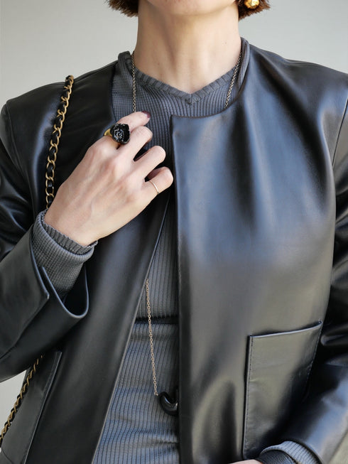 1205. Entrefino lamb leather jacket 02(予約商品)