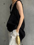 1099. rich linen fringe tank(予約商品)