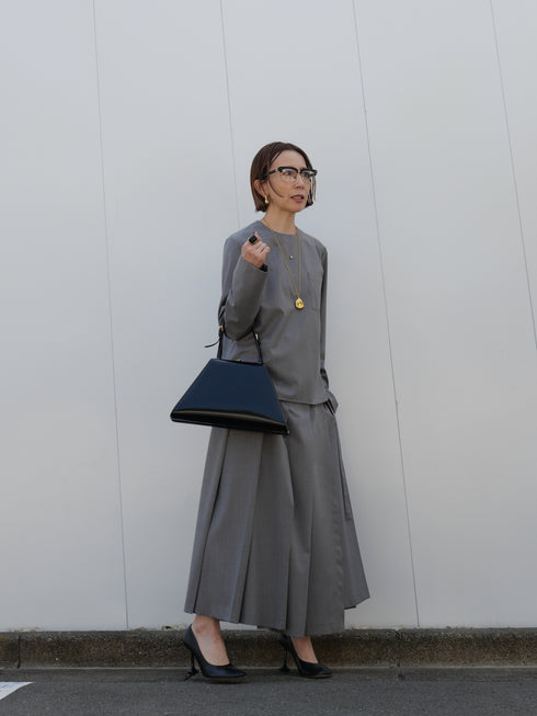 wrap pleats skirt(予約商品)