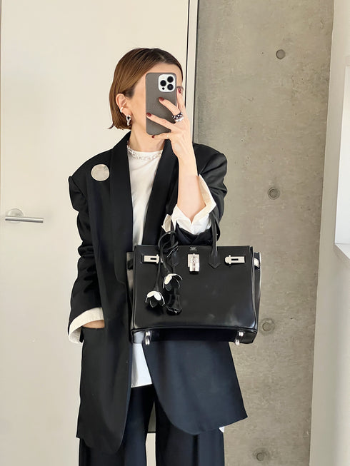 silk wool shawl collar jacket