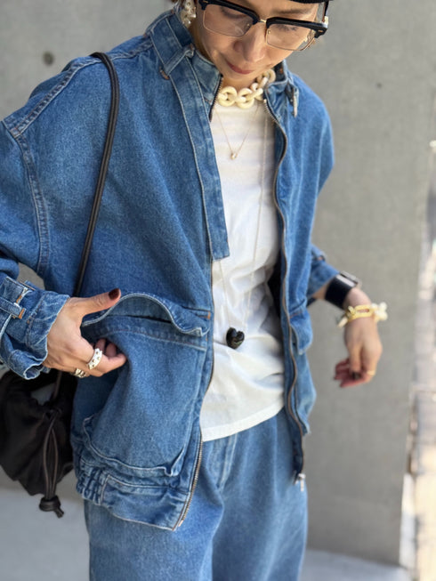 1204. belted denim jacket(予約商品)