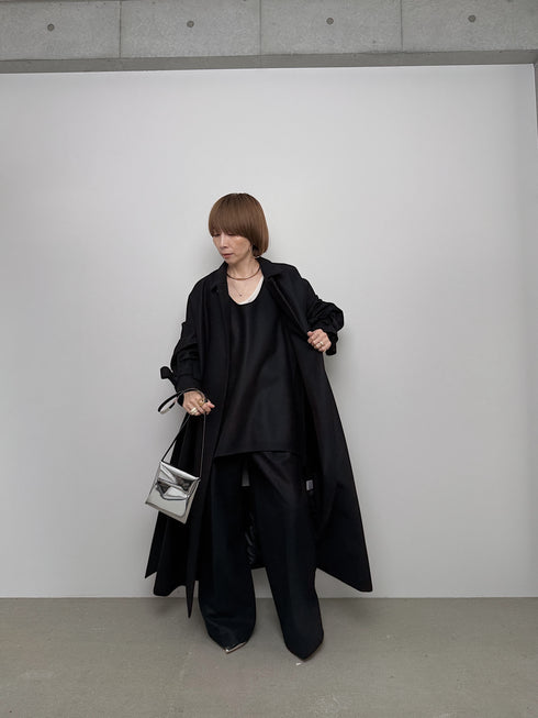 3piece - flannel wrap coat