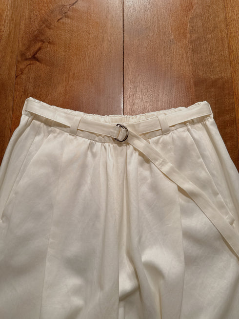 1011. cupro-cotton cylinder wide pants