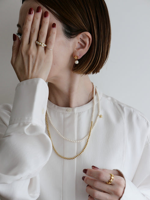 "NEW" star&pearl long necklace (先行予約販売)