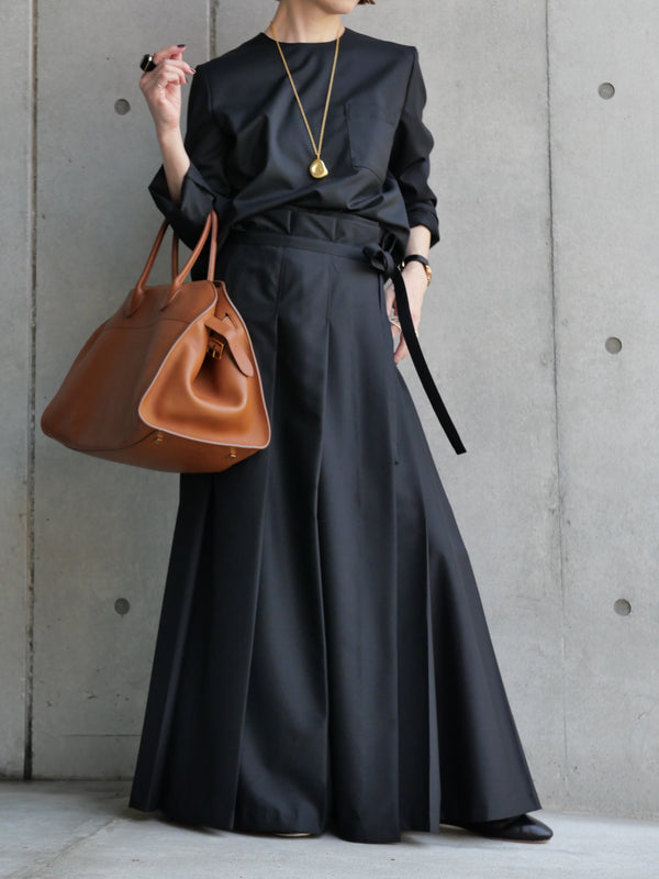 "NEW" wrap pleats skirt(予約商品)