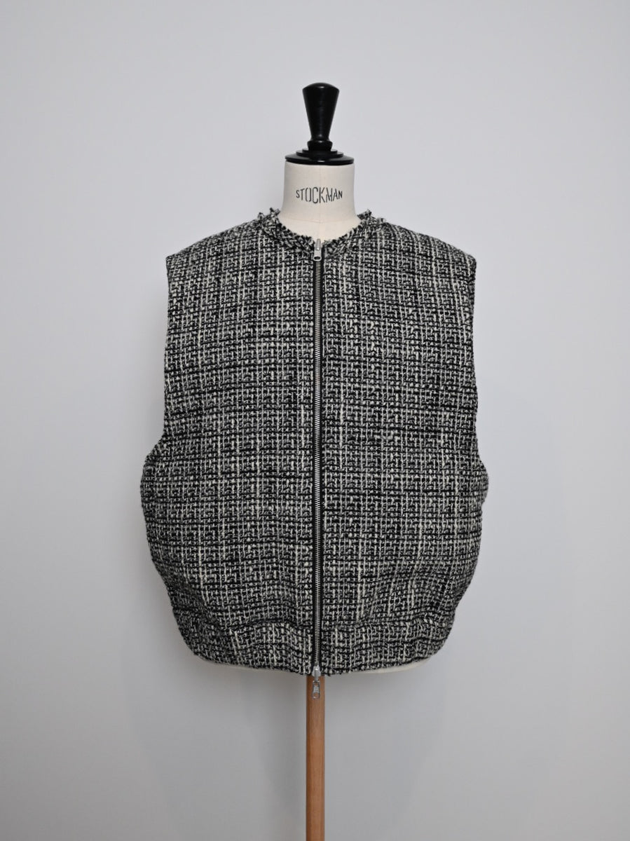 egg zip vest（wool tweed）｜CHIEKO+(チエコプラス)公式通販