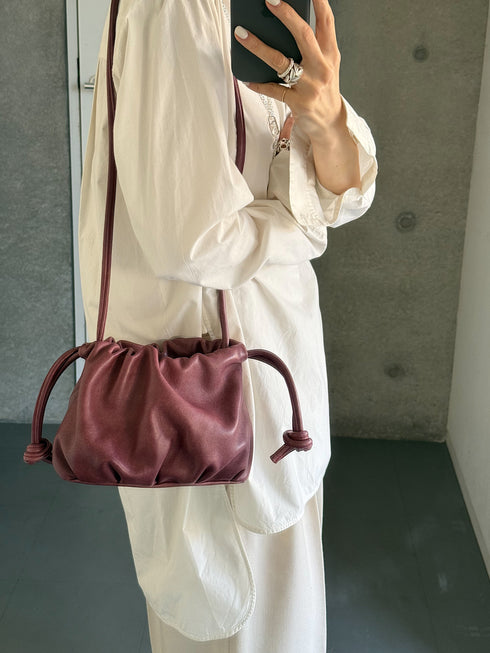 lamb leather shoulder bag