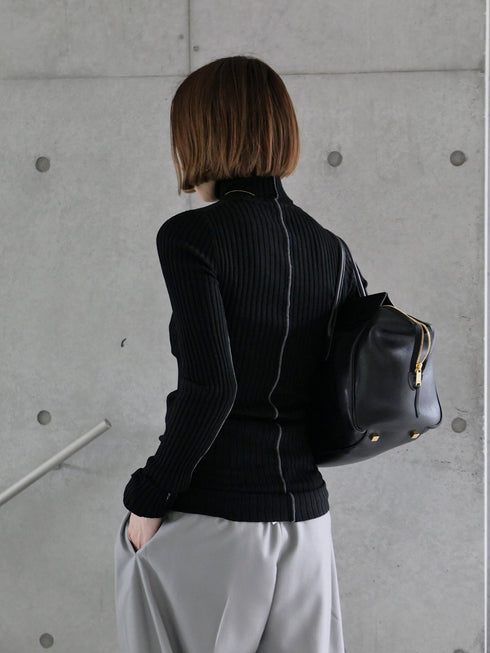 1214. line rib turtle knit(予約商品)
