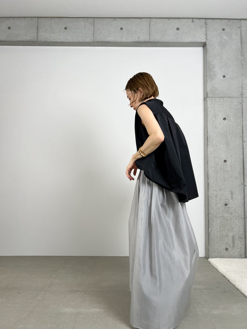 silk taffeta sleeveless blouse