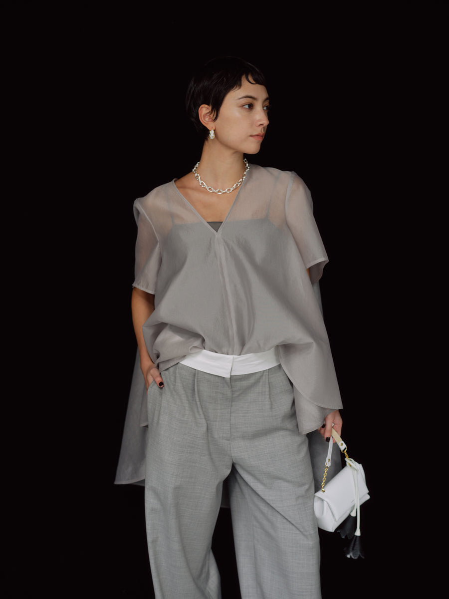 新品タグ付　chieko+ チエコ　organdy dress top ブラウス organdy dress top｜CHIEKO+(チエコプラス)公式通販