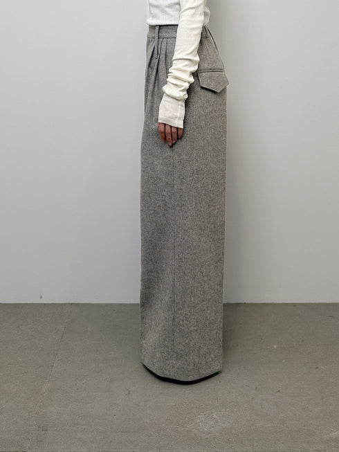 3piece - flannel wide slacks