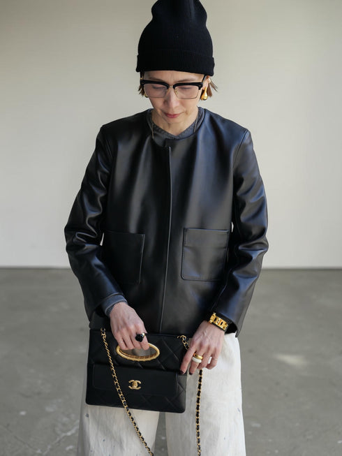 1205. Entrefino lamb leather jacket 02(予約商品)