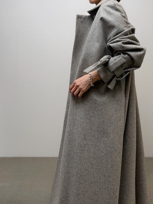 3piece - flannel wrap coat