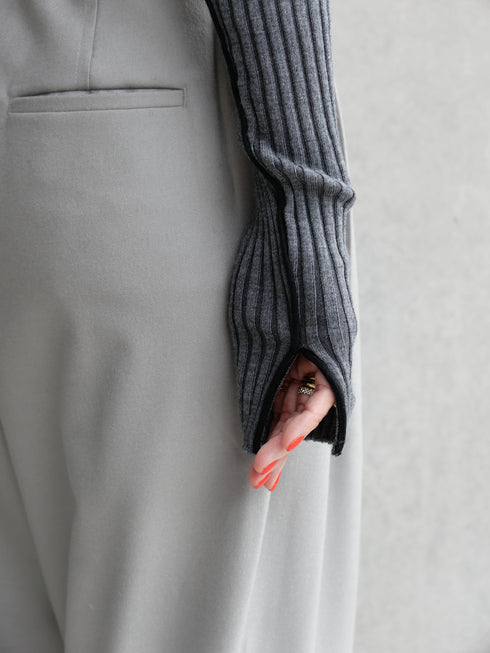 1214. line rib turtle knit(予約商品)