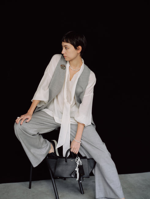 silk wool marvelt pants(予約商品)