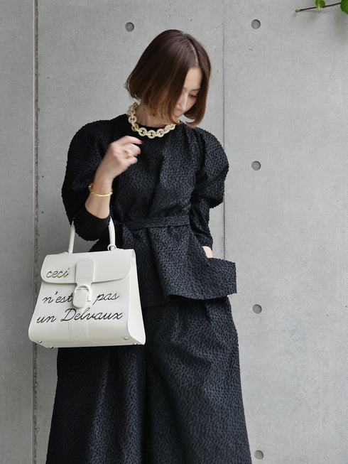 1224. jacquard form peplum top(先行予約)