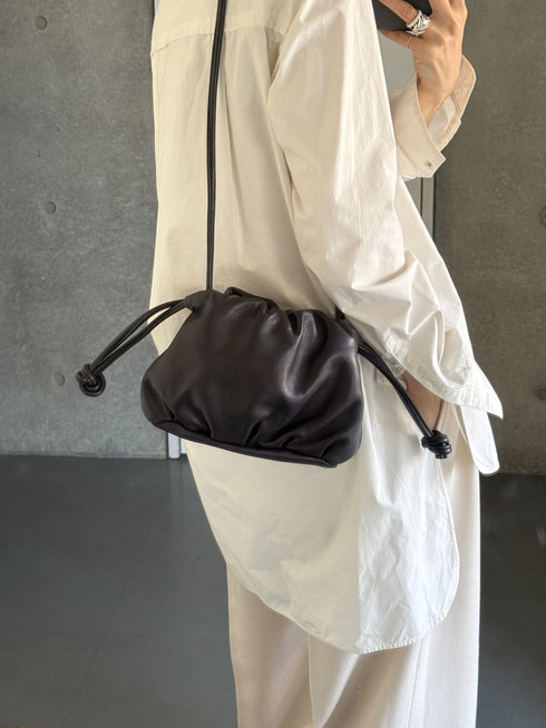 lamb leather shoulder bag