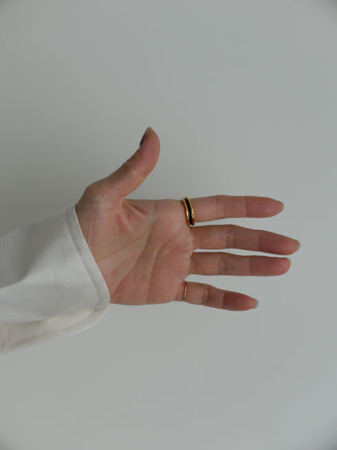 13. gold bobbin † black