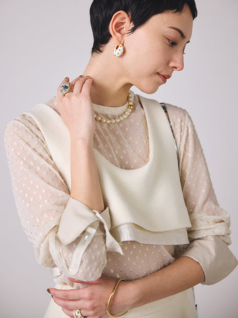 sheer dot dress shirt