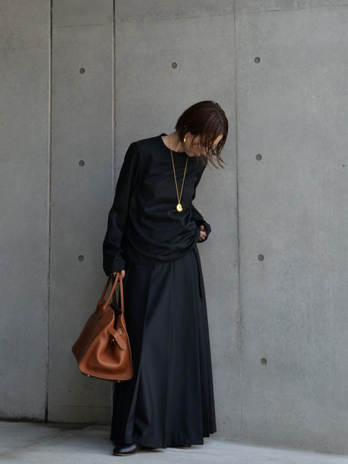 wrap pleats skirt(予約商品)