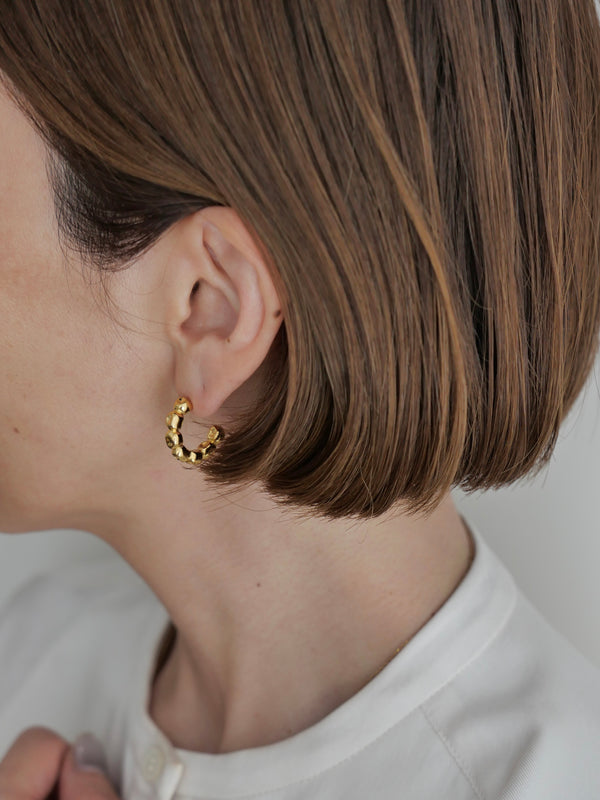 435. kotama brass hoop pierce/earring