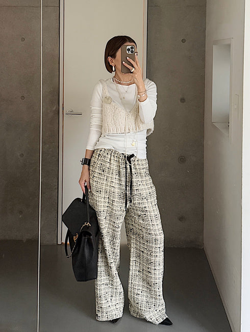 1025. Italian tweed easy pants