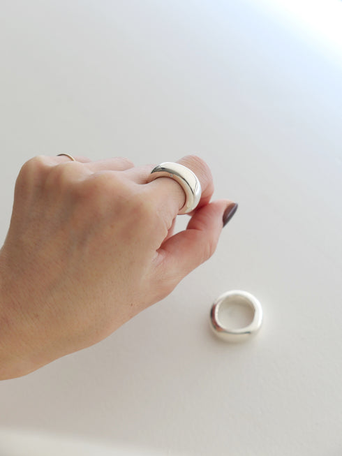 "NEW" middle ring 925 - one diamond(オーダー品)