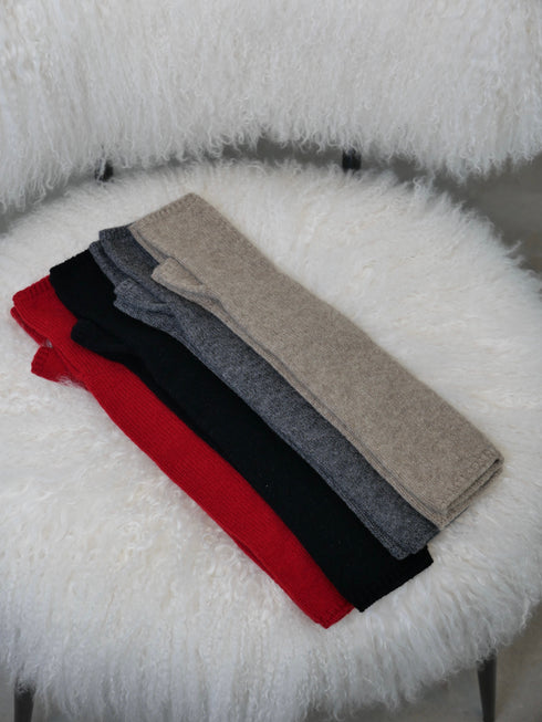 1217. light cashmere open-tip mittens(予約商品)