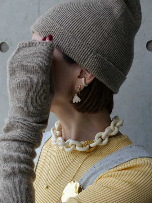 1217. light cashmere open-tip mittens(予約商品)