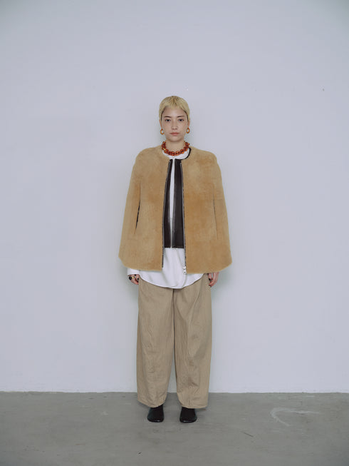 1201. Elise shearling cape jacket(予約商品)※ギフトあり