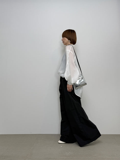 sheer volume sleeve blouse