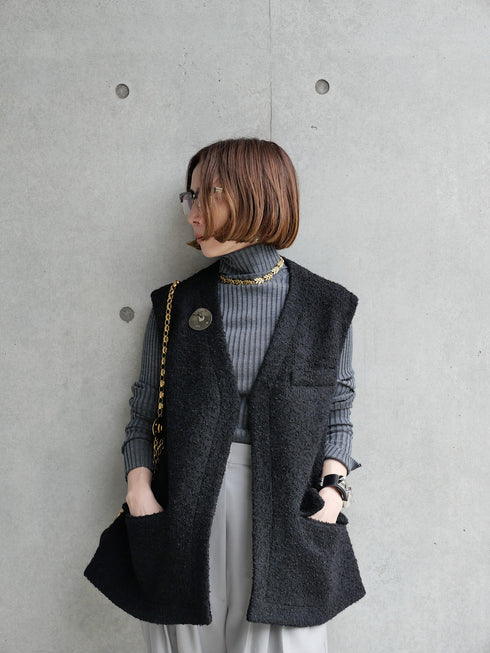 1214. line rib turtle knit(予約商品)