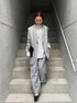 1052. silk wool shawl collar jacket