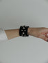 524. studs leather bangle