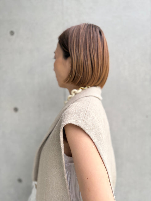 ✧ NEW ✧ rich linen jilet(予約商品)