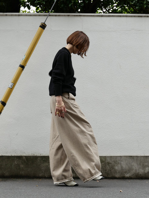 1206. cocoon denim-vintage beige(予約商品)