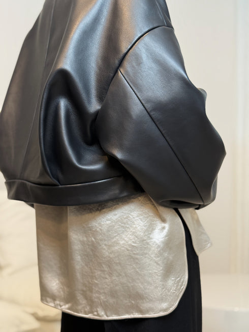 Entrefino lamb leather jacket